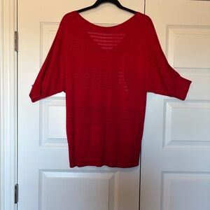 NWT White House Black Market Vibrant Red Knit Top
